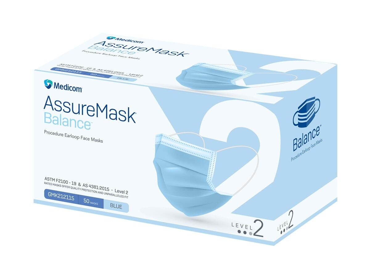 Medicom Assure Earloop Masks  - 50pcs