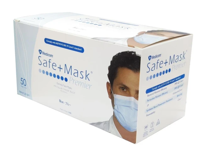 Medicom Premier Safe Mask 500 Pieces Per Carton