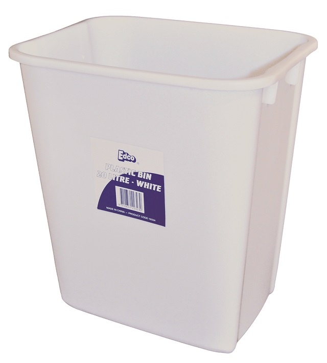 Edco Plastic Bin White 20L