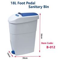 Tcs Sanitary Bin With Pedal 18l