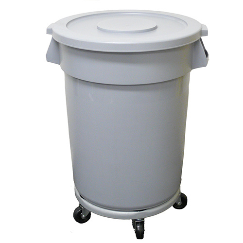 Nab Round Dust Bin With Wheel 76L