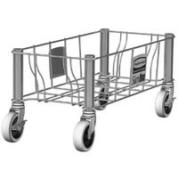 Rubbermaid Slim Jim Stainless Steel Dolly Single