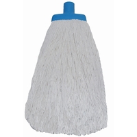 Edco Polycotton Mop #24 Plastic Ferrule - Blue [Size: 24]