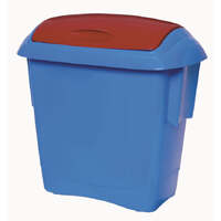 Edoates Kid Bin-blue Bin With Red Lid 13l