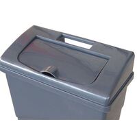 Hospeco Sanitary Bin With Lid Grey 25L