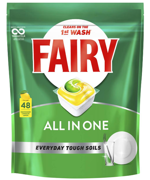 Fairy All In One Dishwasher Capsules 48