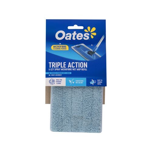 Edoates Triple Action Microfibre Wet Mop Refill 400mm Blue