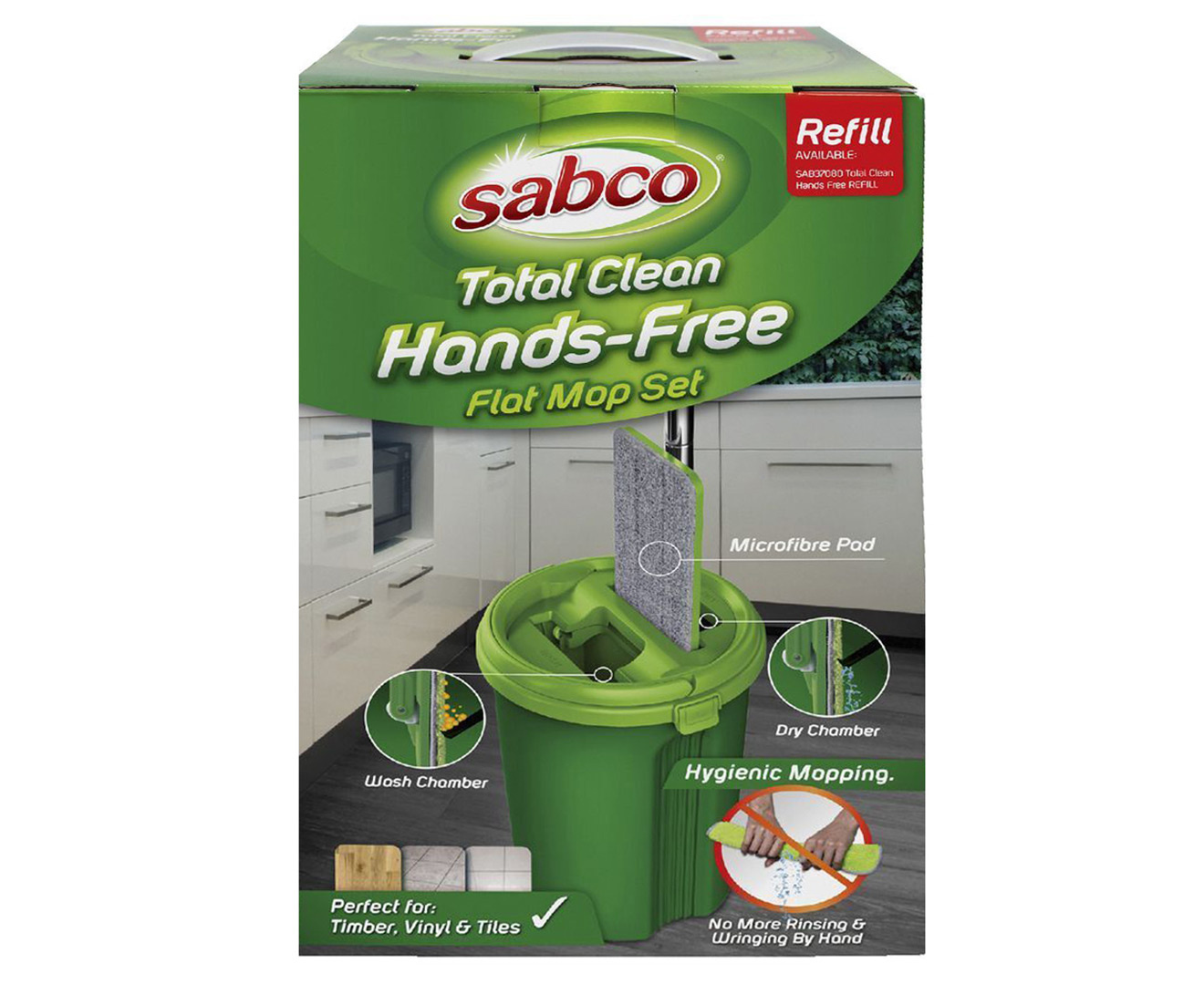 Sabco Total Clean Handsfree Mop Set