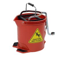 Edco Metal Wringer Bucket 15L Red