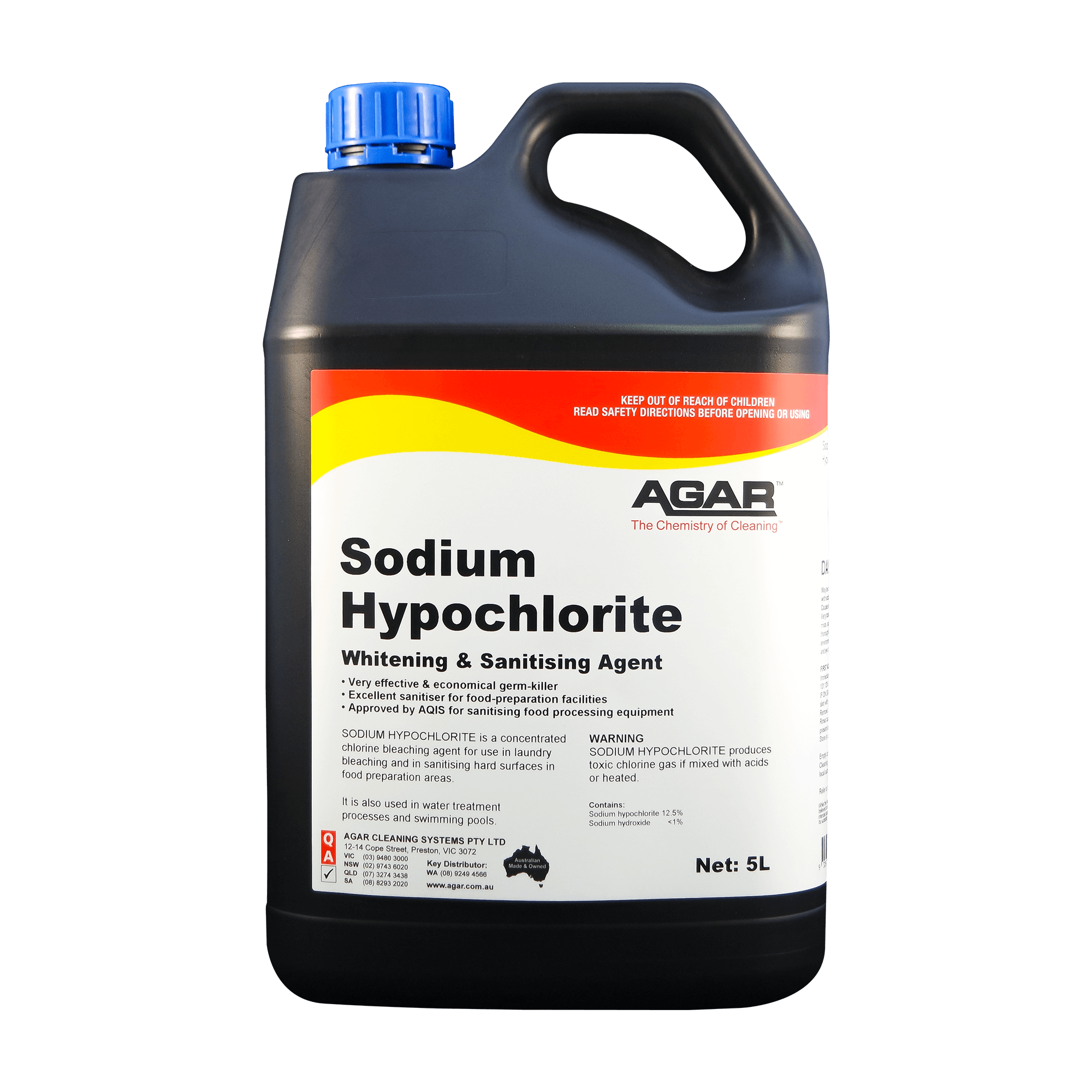 Agar Sodium hypochlorite 5l