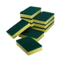 Nab Sponge Scourer Green And Yellow 10pk