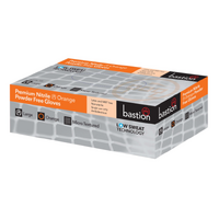 Bastion Premium Nitrile Orange Powder Free Gloves 