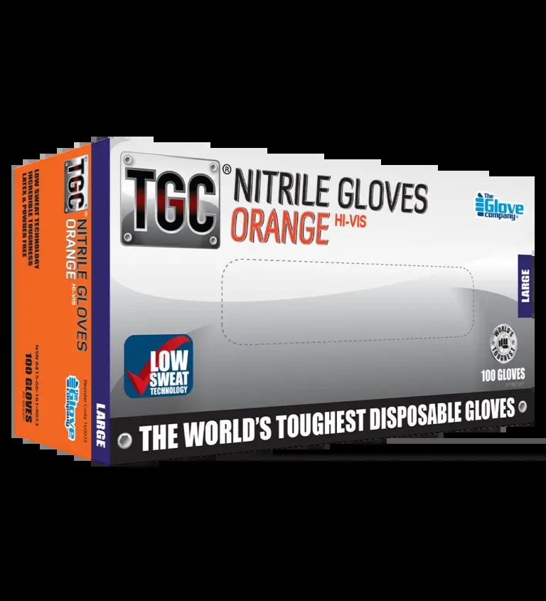 Tgc Orange Nitrile Glove 