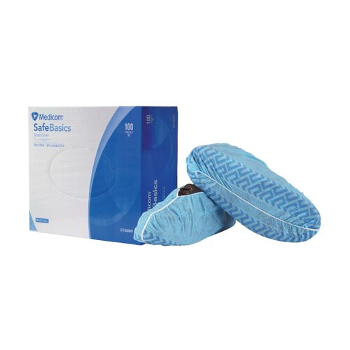 Medicom Safebasics Shoe Cover Non-skid Blue