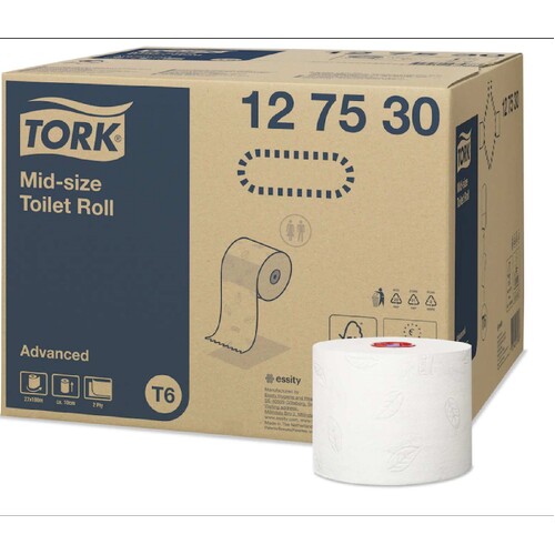 Tork Mid toilet Roll 2ply T6 100cm 27roll