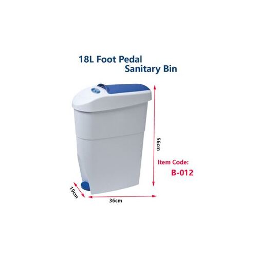 Tcs Sanitary Bin With Pedal 18l