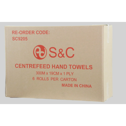 Papeterie 9205 Centrefeed Hand Towel 1ply 300m