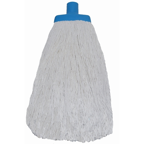 Edco Polycotton Mop #24 Plastic Ferrule - Blue [Size: 24]