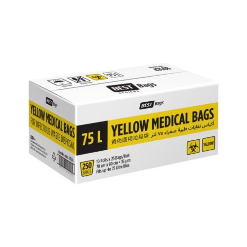 Hospeco Premium Yellow Clinical Bag 250pcs 75l