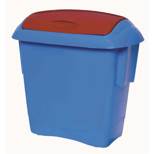 Edoates Kid Bin-blue Bin With Red Lid 13l