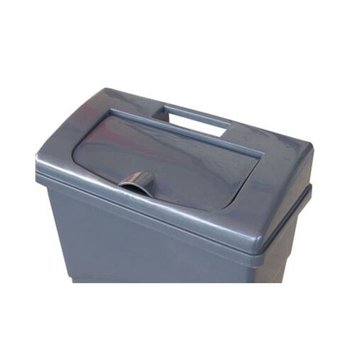 Hospeco Sanitary Bin With Lid Grey 25L