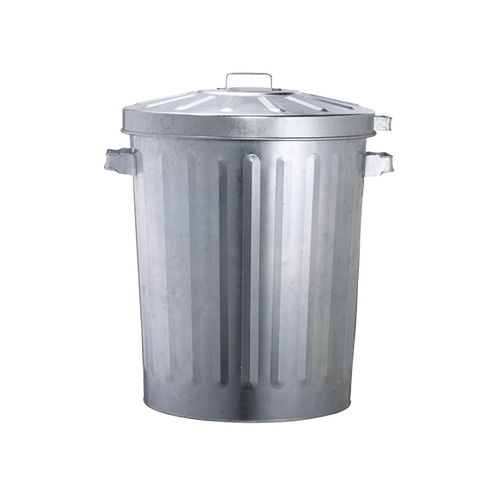 Edoates Galvanised Bin W/ lockable lid 55L [Size: 55L]