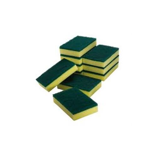 Nab Sponge Scourer Green And Yellow 10pk