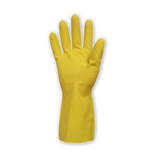 Bastion Flocklined Rubber Gloves Yel L