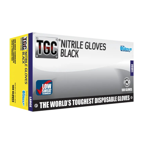 Tgc Black Nitrile Glove Xlarge 100pcs [Size: medium]