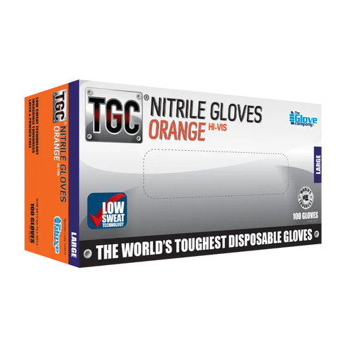 Tgc Orange Nitrile Glove Large [Size: medium]