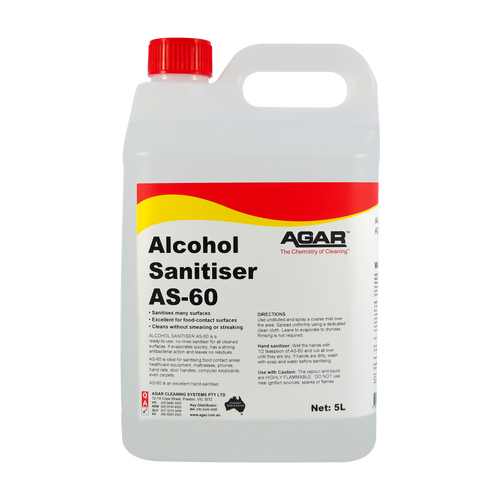 Agar Alcohol Sanitiser AS-60 5l [Size: 5l]